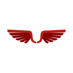 two red wing birds icon flat style vector