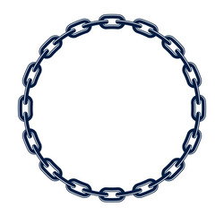 round frame from chain design element circle vector image