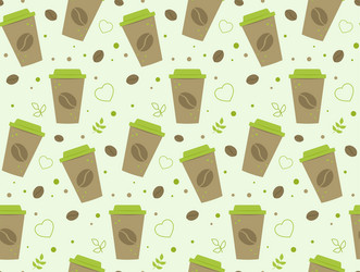 seamless pattern with coffee repeating design vector image