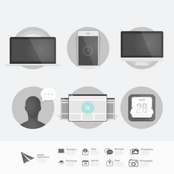 web design elements inforgraphics vector image