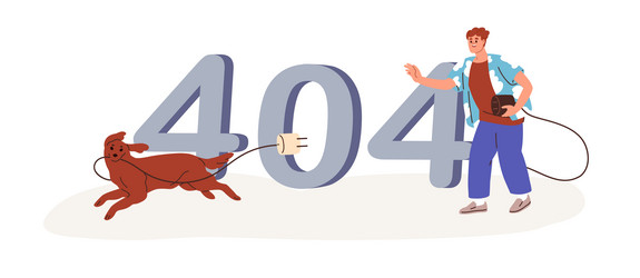 404 page not found error access failure vector image