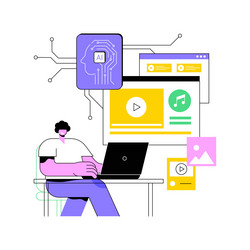 ai-streamlined content creation abstract concept vector image