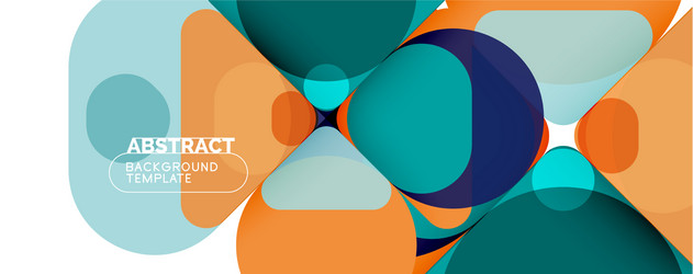 modern geometric round shapes and dynamic lines vector image