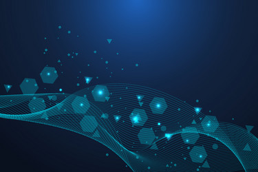 science network pattern connecting lines and dots vector image