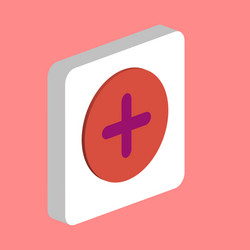 add plus simple icon symbol design template vector image