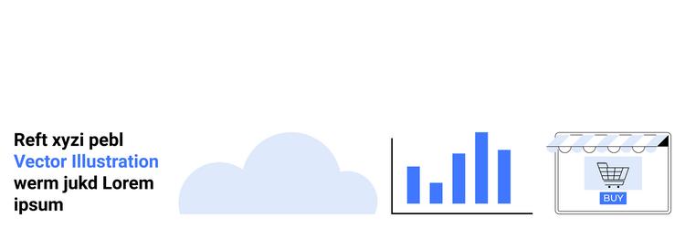 e-commerce growth analytics with cloud data vector image