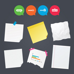 sign in icons login with arrow hand pointer vector image