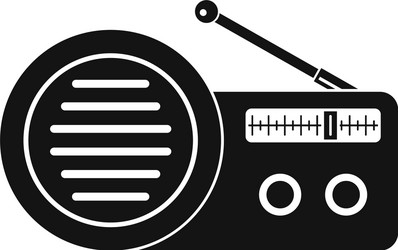 Speaker radio icon simple style vector