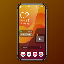 wave gradient screen mode user interface vector image