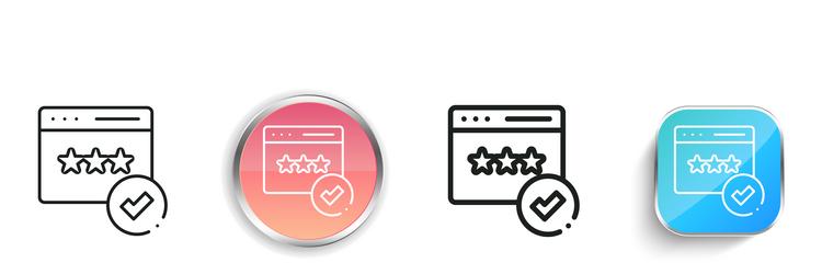check mark icon thin linear regular and button vector image