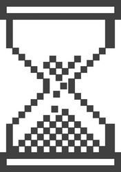 Computer mouse hourglass pointer isolated icon vector