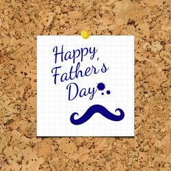 Sheet of paper and happy fathers day vector