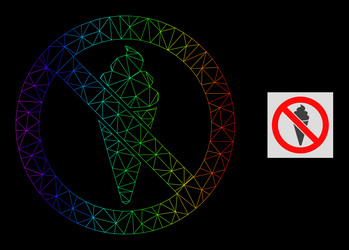 spectral gradiented polygonal net forbidden ice vector image