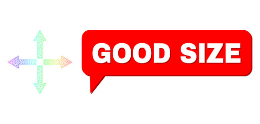 spectrum net gradient expand arrows icon and good vector image