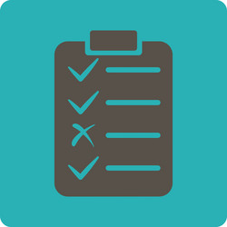 Task list icon from commerce buttons overcolor set vector