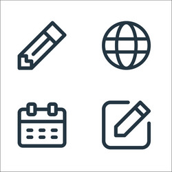 User interface line icons linear set quality vector