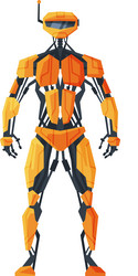 modern robot android future robotic technology vector image