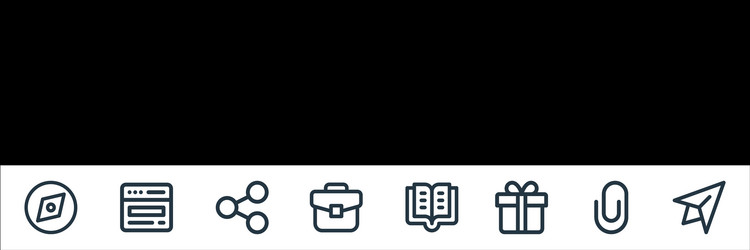 user interface line icons linear set quality vector image