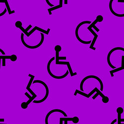 disabled web icon flat design seamless pattern vector image