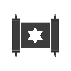flat icon in black and white style scroll torus vector image