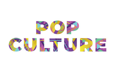Retro Pop Culture Word Art Vector Image