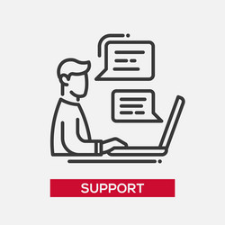 Technical support service single icon vector