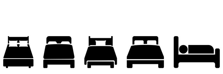 Bed icon set Royalty Free Vector Image - VectorStock