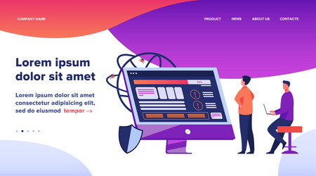 developers testing software vector