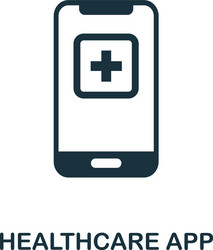 healthcare app icon simple element from digital vector