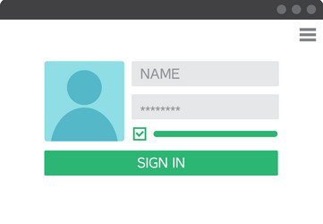 login form ui ux web design template vector image