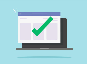 notice message complete on website computer vector image