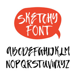 Rustic Brush Script Font vector image