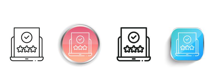 check mark icon thin linear regular and button vector image