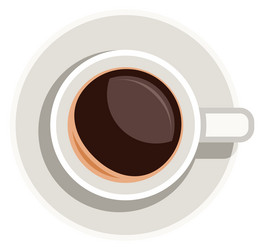 coffee icon hot drink top view vector