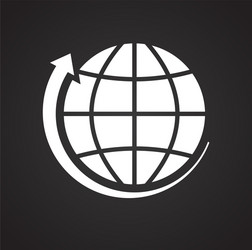 globe related icon on background for graphic vector image