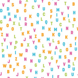 seamless pattern colorful letters random order vector image