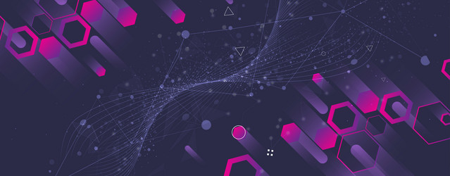 abstract hexagon geometric technology and science vector image