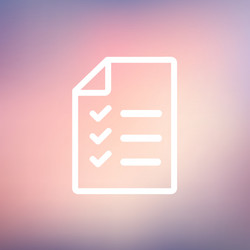 checklist list thin line icon vector