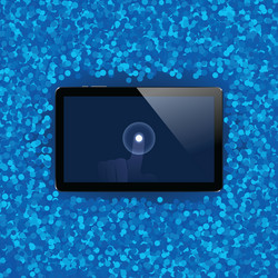 digital tablet with shiny sensor screen touch vector image