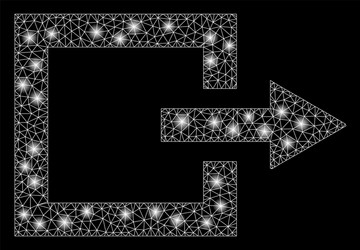 flare mesh network exit with spots vector image