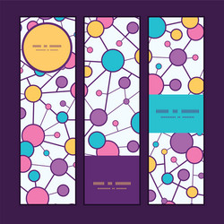 Molecular structure vertical banners set pattern vector