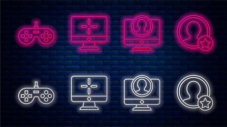 set line computer monitor create account screen vector image