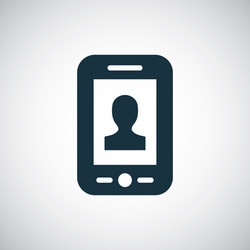 smartphone profile icon for web and ui on white vector image