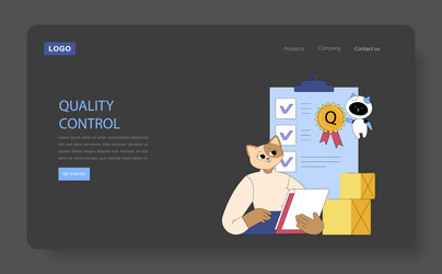 ai in medium sized business processes flat vector image