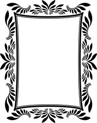Decorative rectangle frame doodle line pattern Vector Image