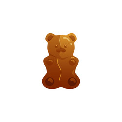 brown sweet jelly gummy or chocolate candy vector