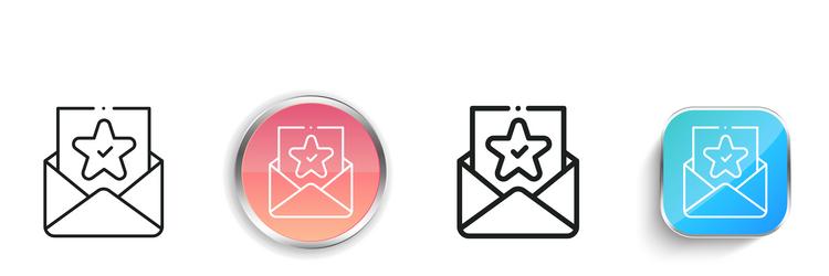 check mark icon thin linear regular and button vector image