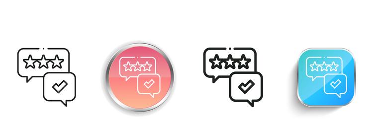 check mark icon thin linear regular and button vector image