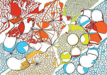 Iridescent Blob Pattern vector image