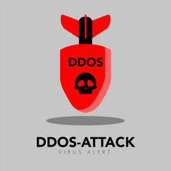 isolated bomb icon ddos attack concept vector